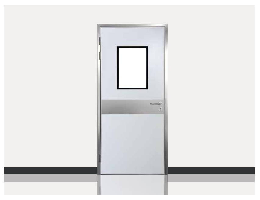 Stainless steel edging door