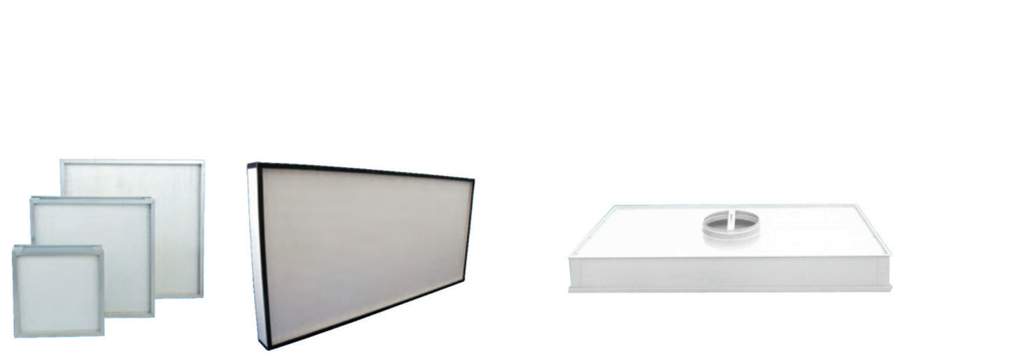 High-efficiency air filter without partition