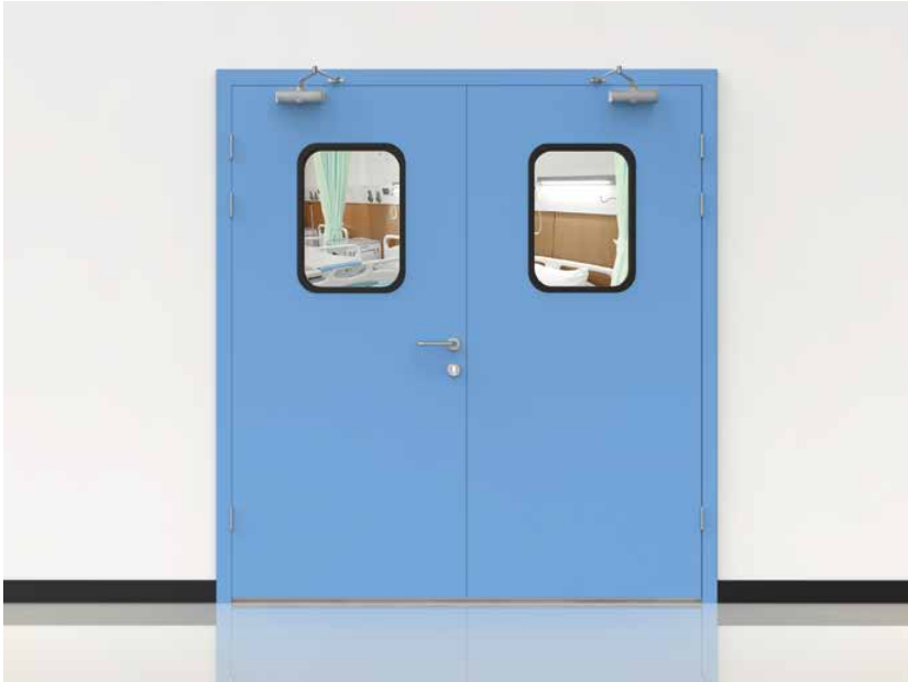 Central clean airtight swing door